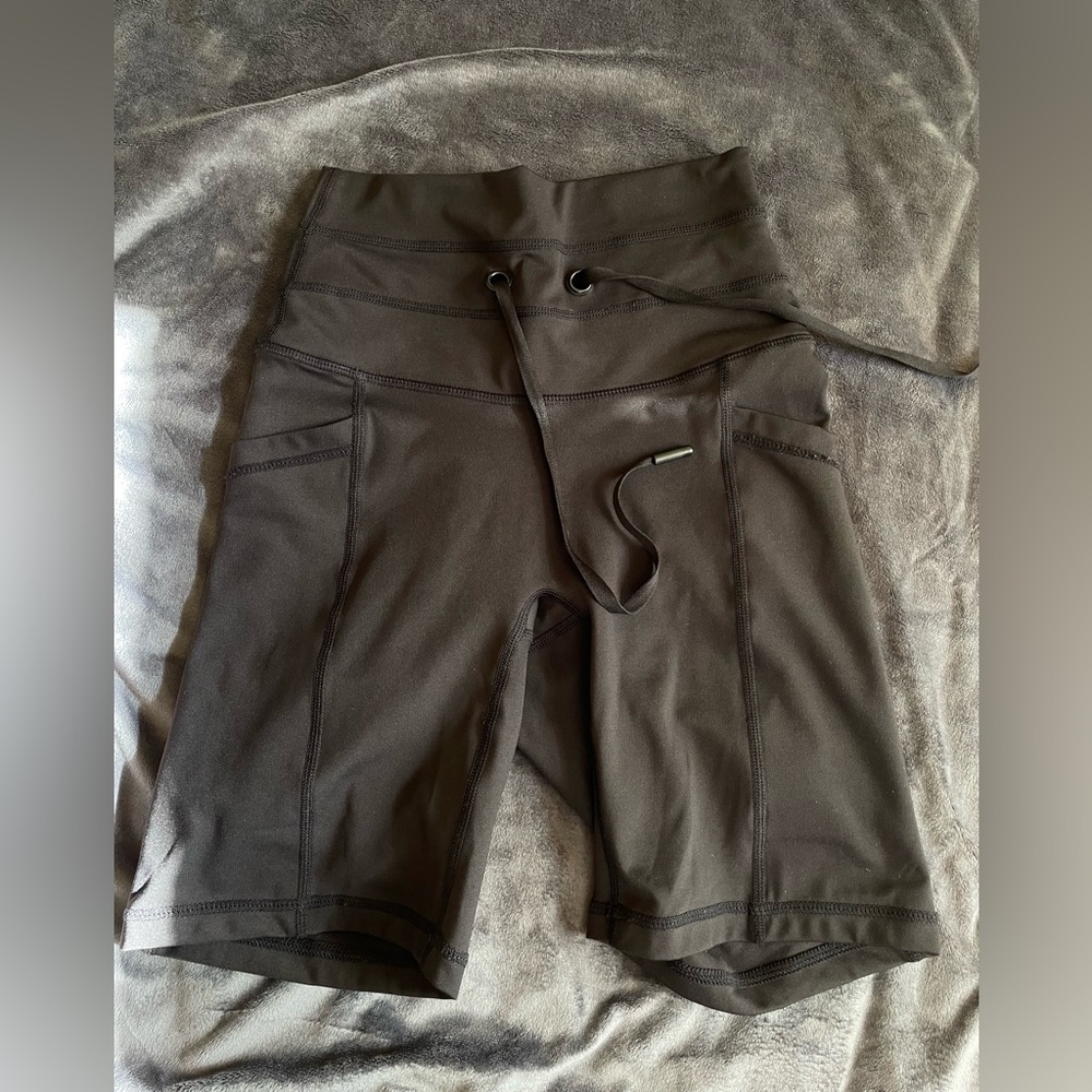 POPFLEX tie waste biker shorts